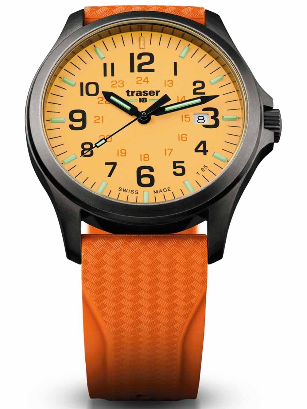 Traser H3 P67 Officer Pro GunMetal Orange Herrenuhr 107423