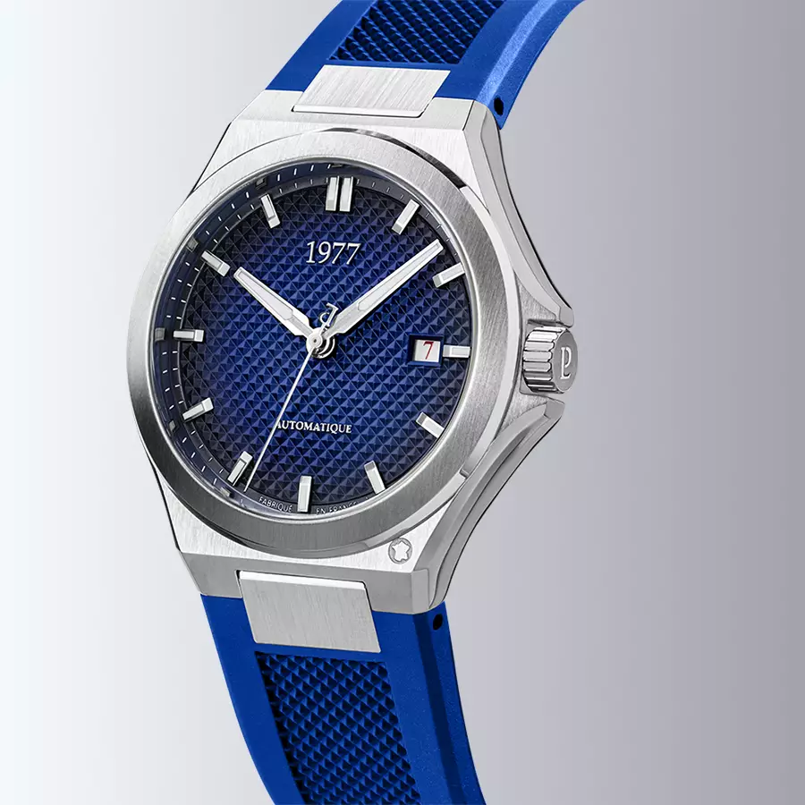 1977 ARSENE Automatique, 41 MM, Cadran Bleu, Bracelet Caoutchouc FKM Bleu Men's Watch 1977P02166