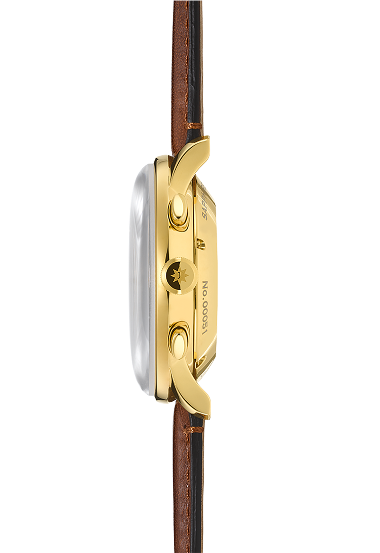 Junghans Meister Chronoscope, Automatikwerk, Lederband braun Herrenuhr 27/7620.02