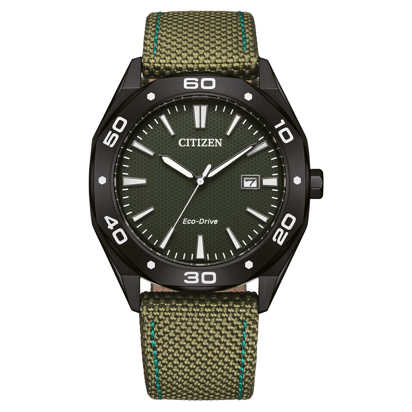 Citizen Eco-Drive Active Sport Green Men's Watch BM7635-01X Citizen Eco-Drive Active Sport Green Men's Watch BM7635-01X
