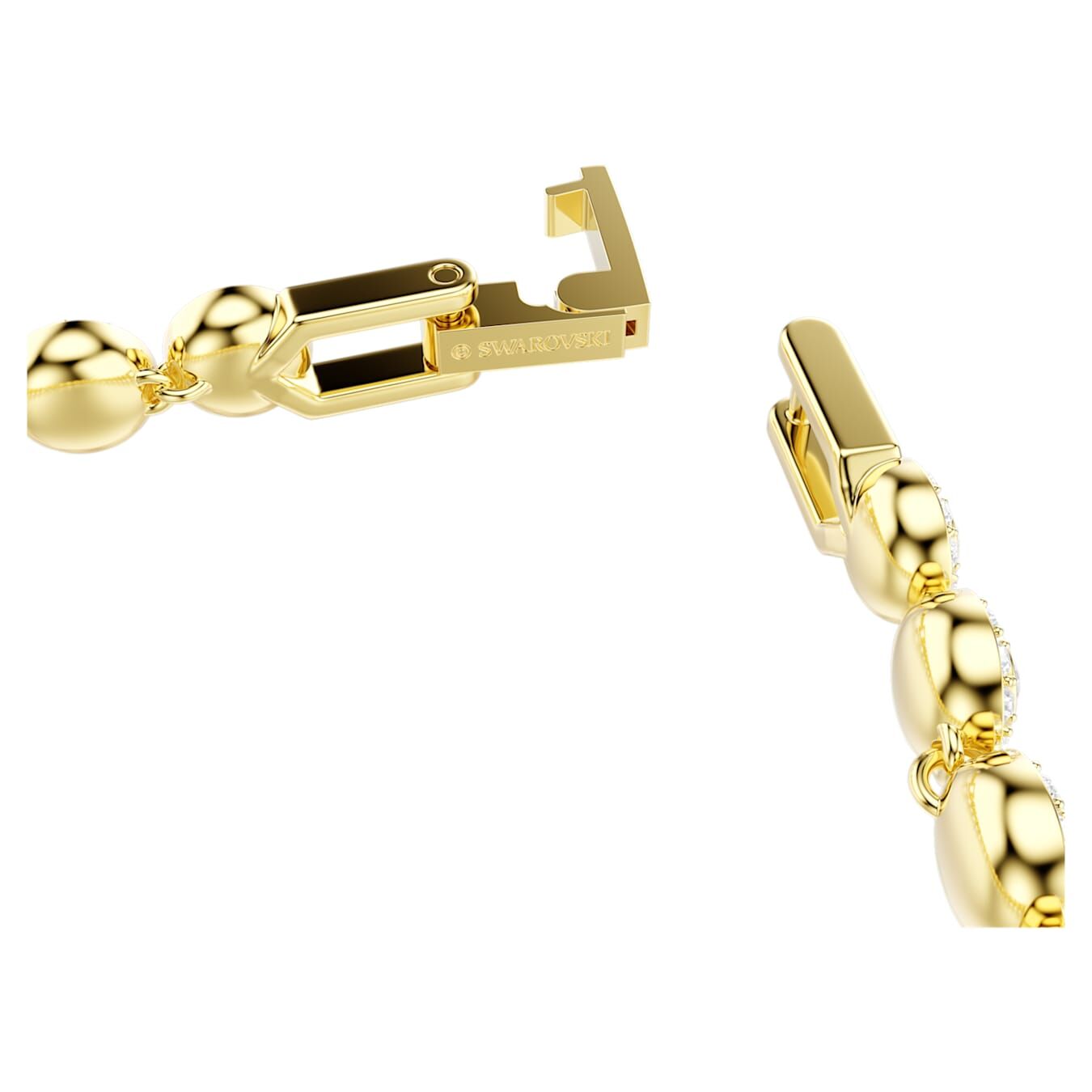 Swarovski Una Angelic bracelet, round cut, white, gold alloy layer