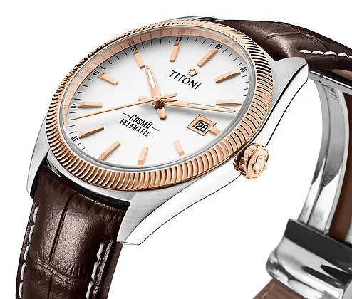 102 Titoni Cosmo men's watch 878 SRG-ST-606