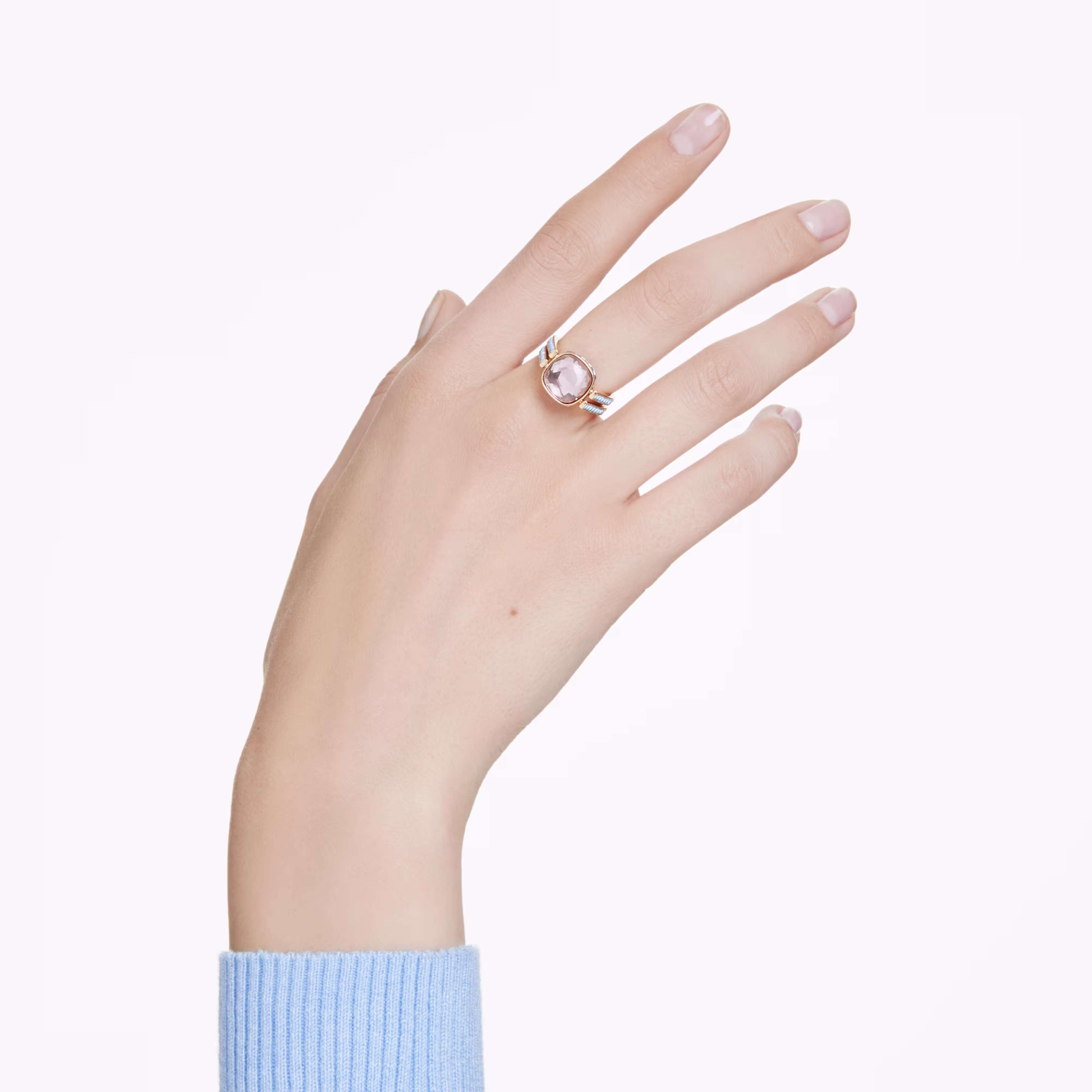 Swarovski Chroma Ring Kissenschliff, Mehrfarbig, 18k vergoldet, Gr. 55