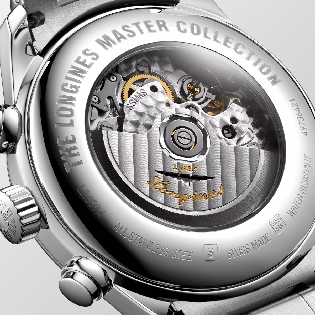 Longines Master Collection Chronograph Blau Edelstahlband Herrenuhr L2.859.4.92.6