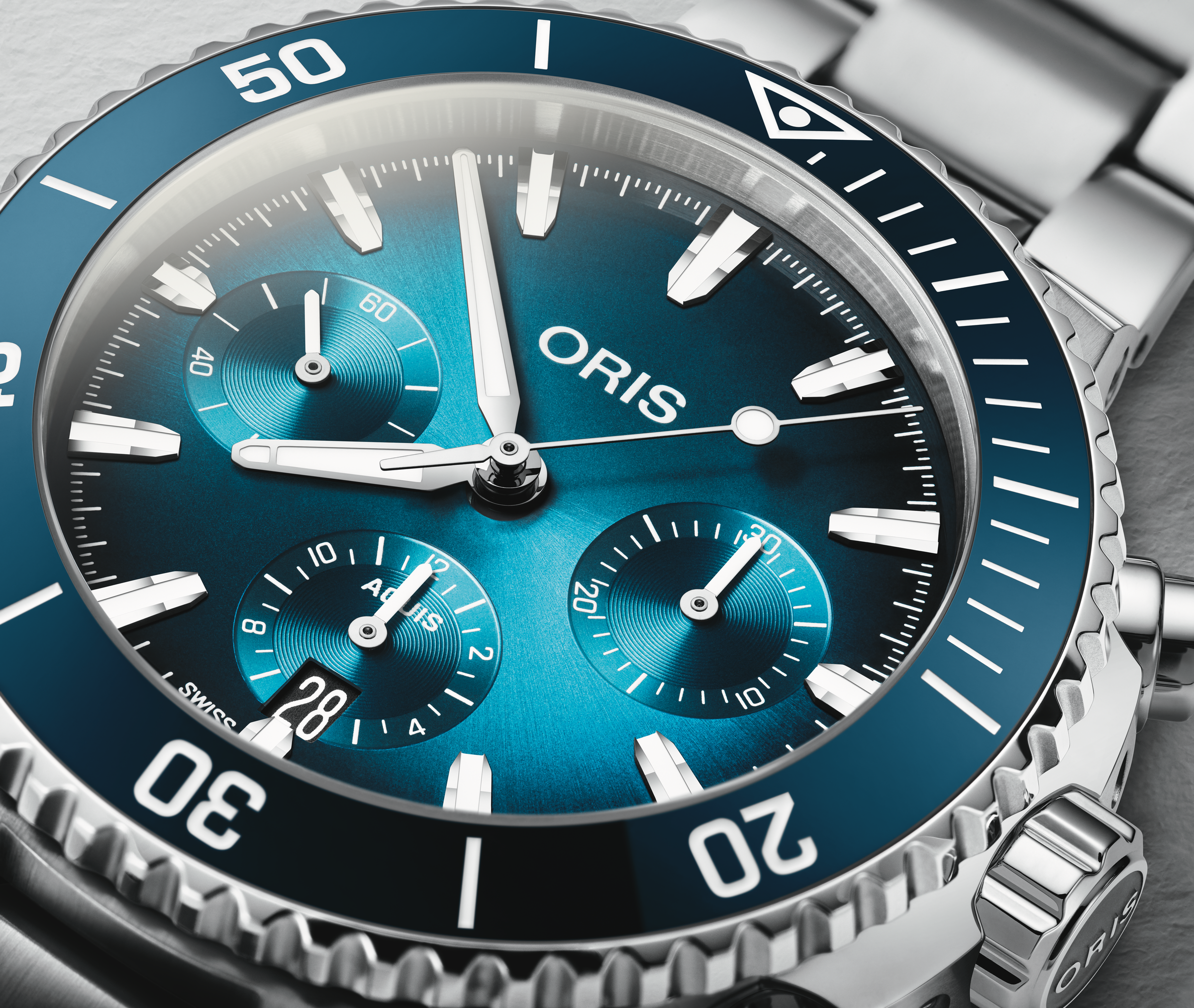 Oris Aquis Chronograph Automatik Herrenuhr , 01 771 7793 4155-07 8 23 01PEB