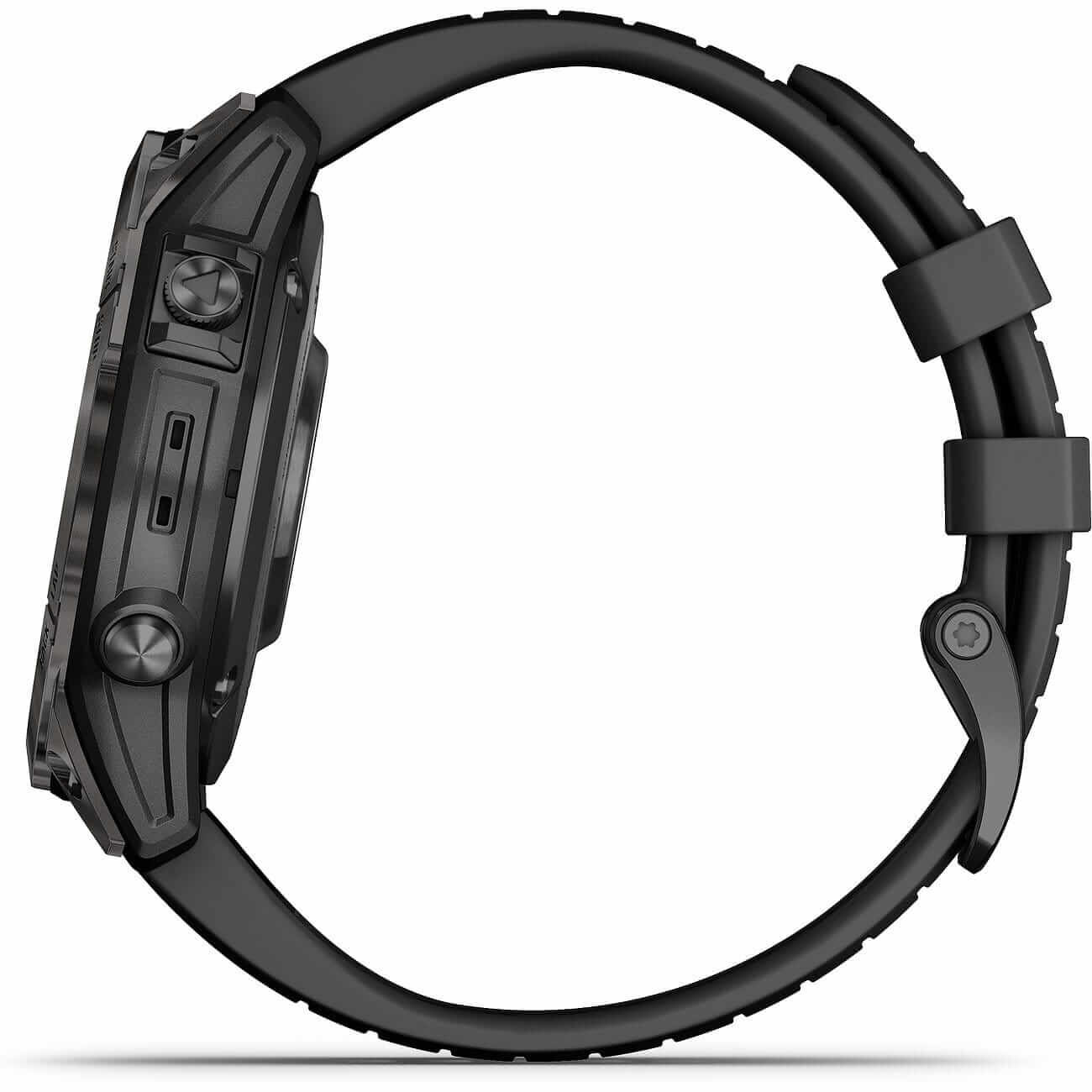 Garmin Epix™ Pro Gen 2 Sapphire 47mm Black/Carbon Gray Titanium with Silicone Strap 010-02803-11