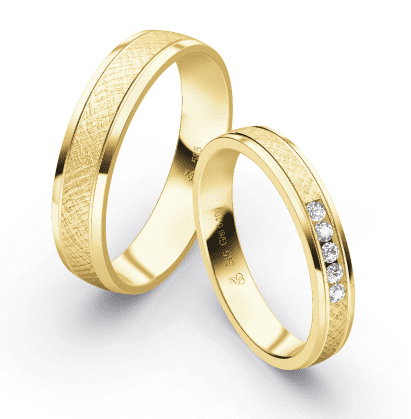 First Individual Love 3D Yellow – Two pair of wedding rings Rauschmayer 73-03039 / 72-03039