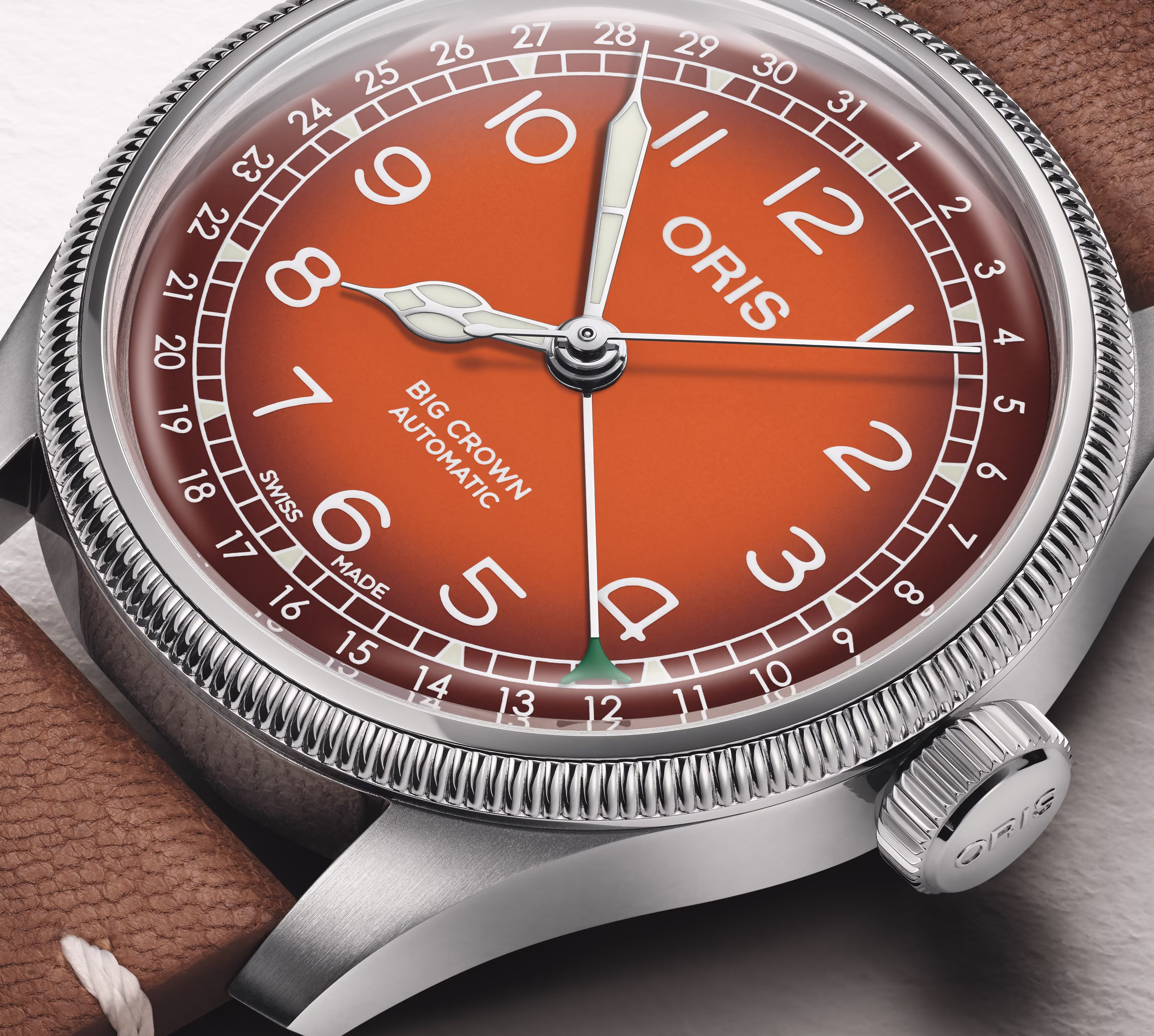 Oris Oris X Cervo Volante 40mm, deerskin strap, automatic, red men's watch 01 754 7785 4068 set