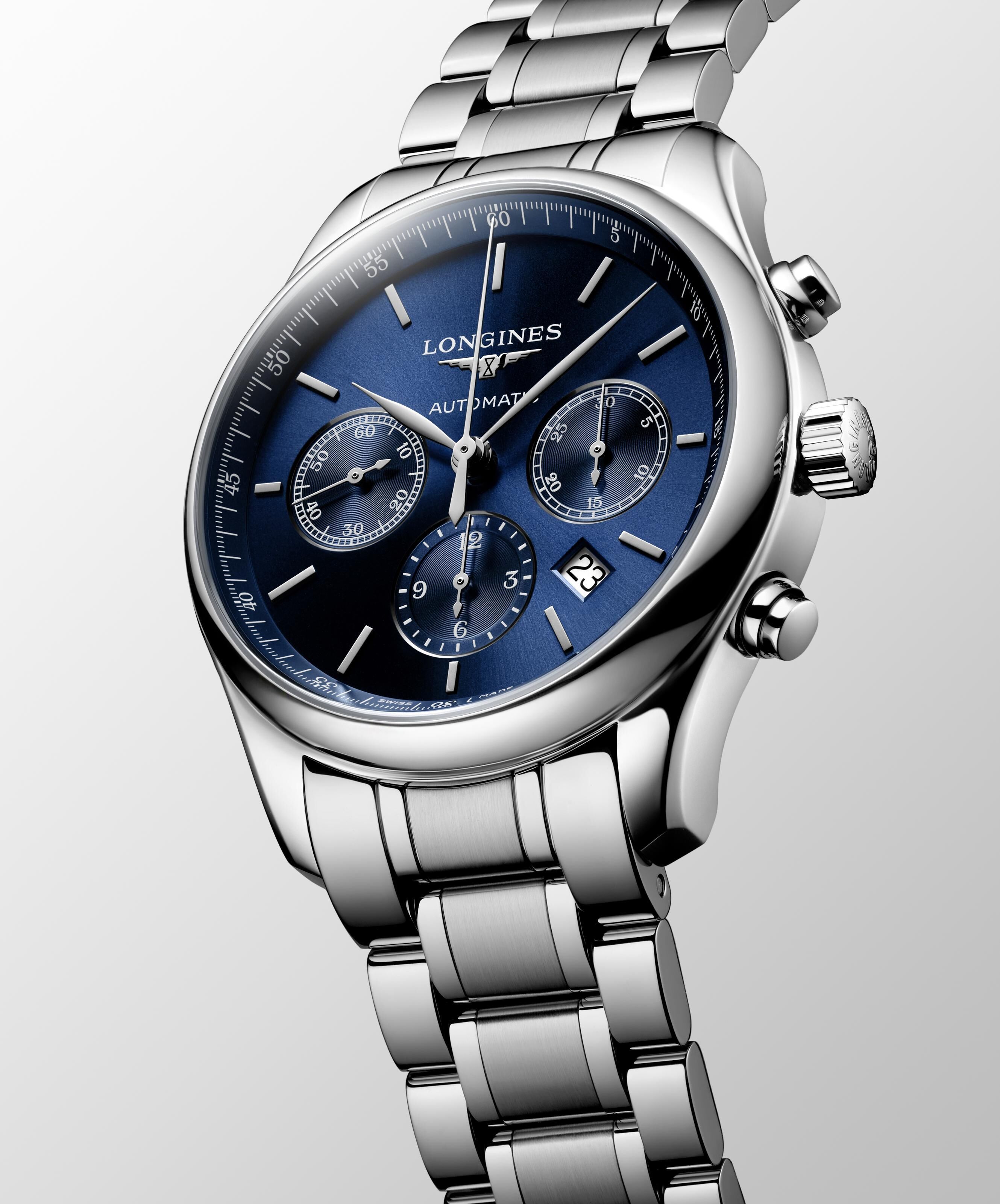 Longines Master Collection Chronograph Blau Edelstahl Herrenuhr L2.759.4.92.6