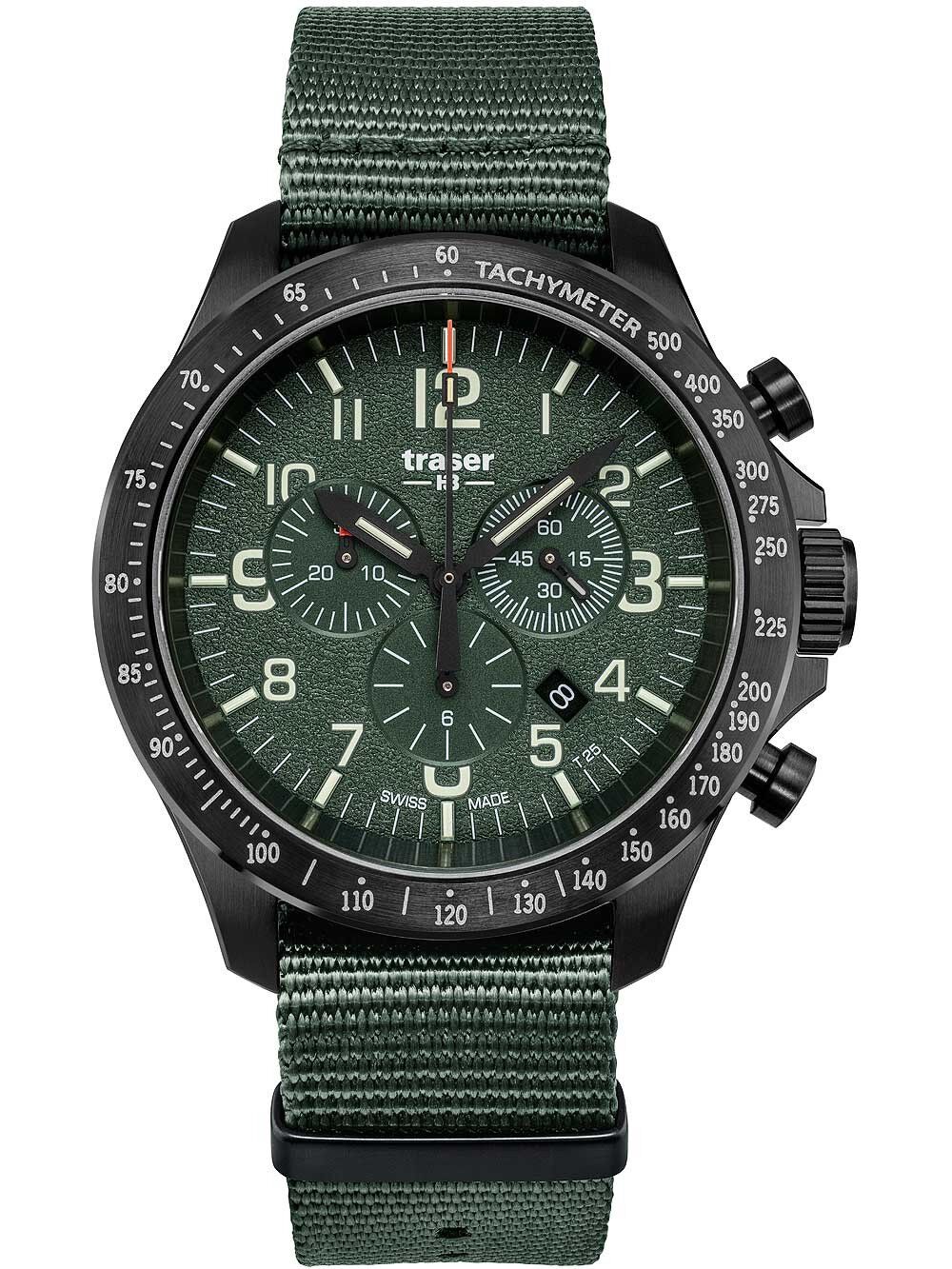 Traser H3 P67 Officer Pro Chrono Green Herrenuhr 109463