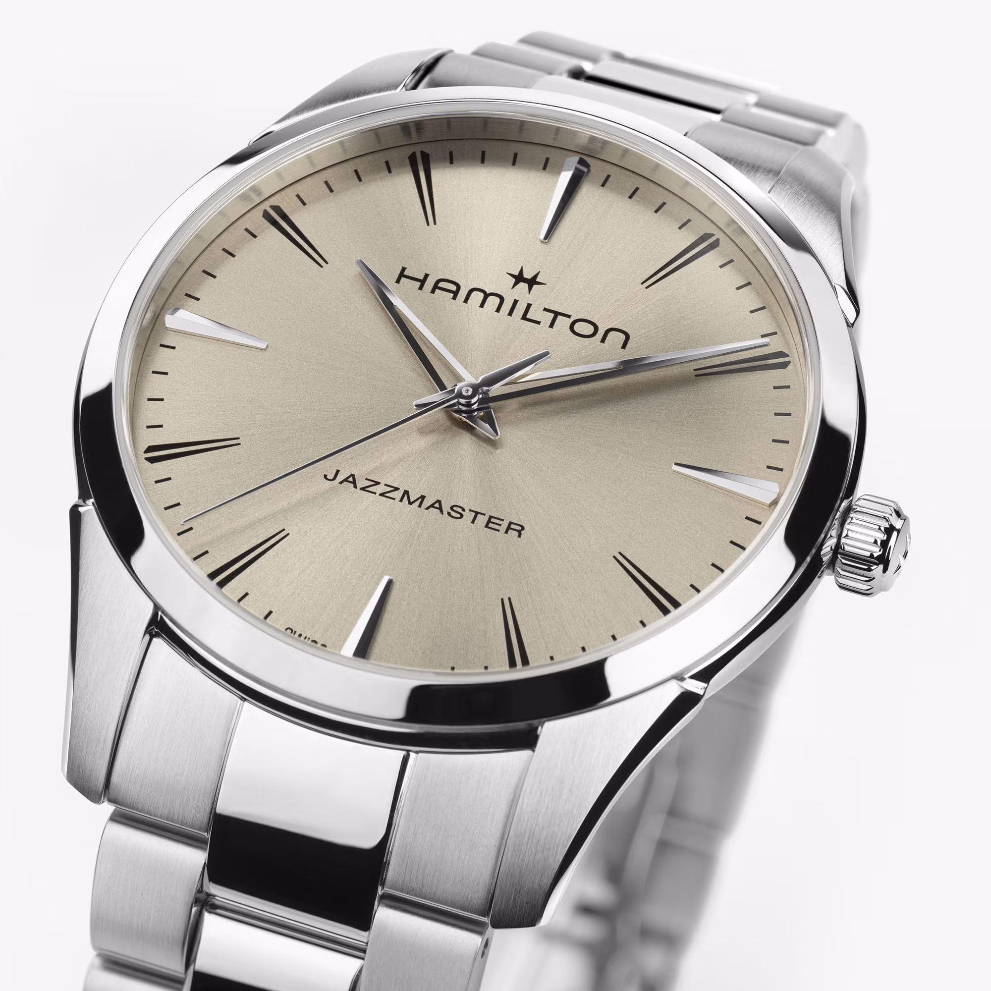 Hamilton Jazzmaster Quartz 40 mm, Edelstahl, Analog Herrenuhr H32461121