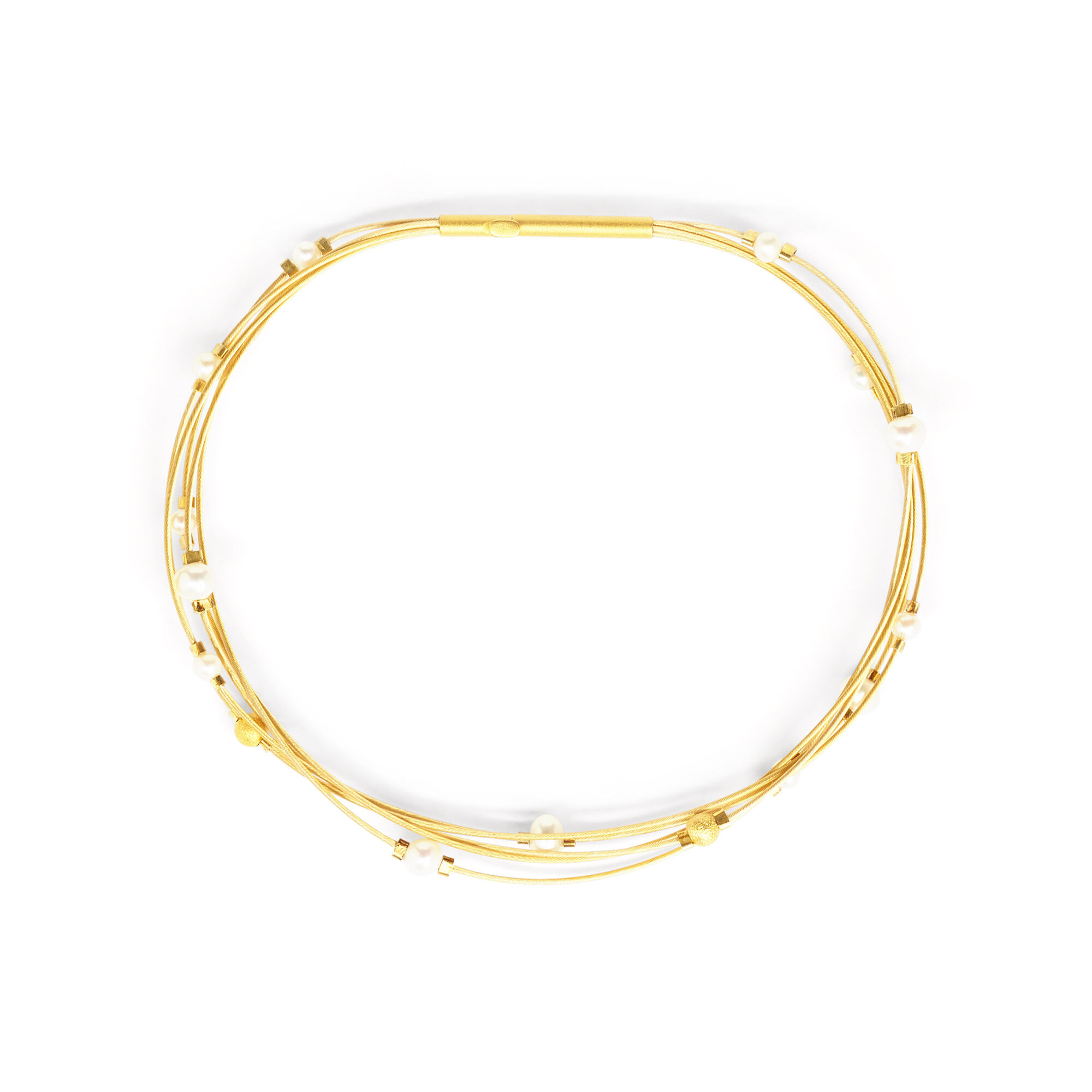 Bernd Wolf Armband Kunia Designlinie Specials, Süsswasserperle, 24-Karat-goldplattiert