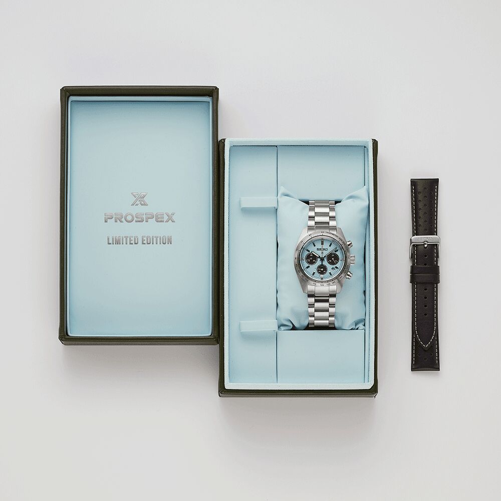 uhr-chronograph-solar-seiko-limitierte-edition-blaues-zifferblatt-3 Seiko Prospex Speedtimer Limited Edition Solar Chronograph Men's Watch SSC937P1