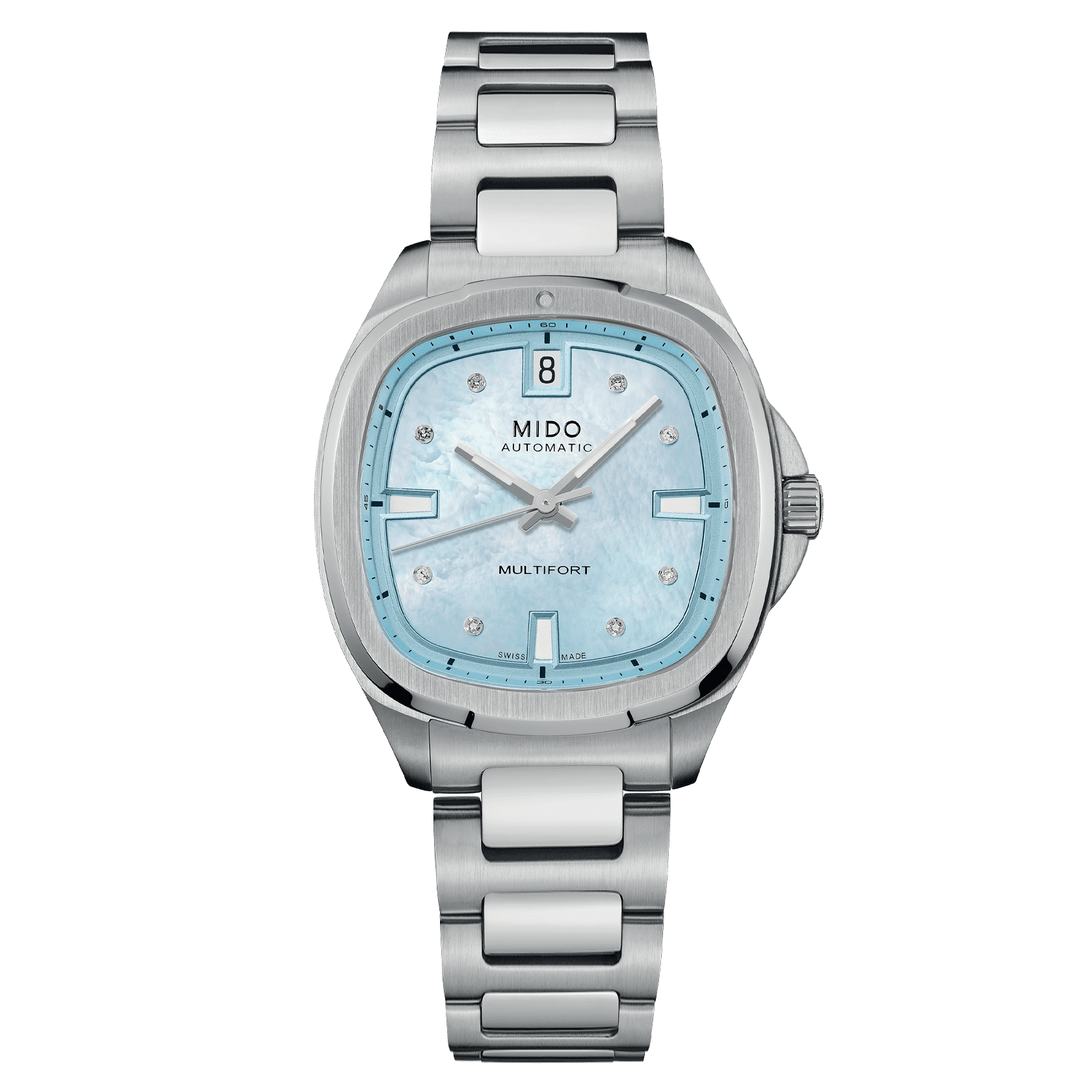 m049-307-11-136-00_0_front_1 Mido Multifort TV 35 Damenuhr mit Diamanten M049.307.11.136.00