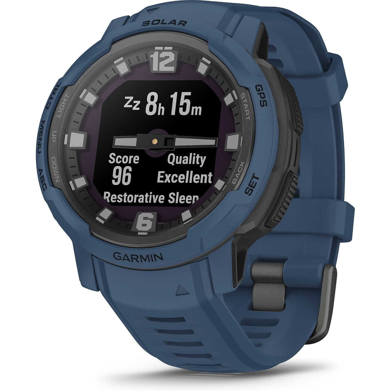 Garmin Instinct Crossover Solar Blau Herrenuhr 010-02730-02