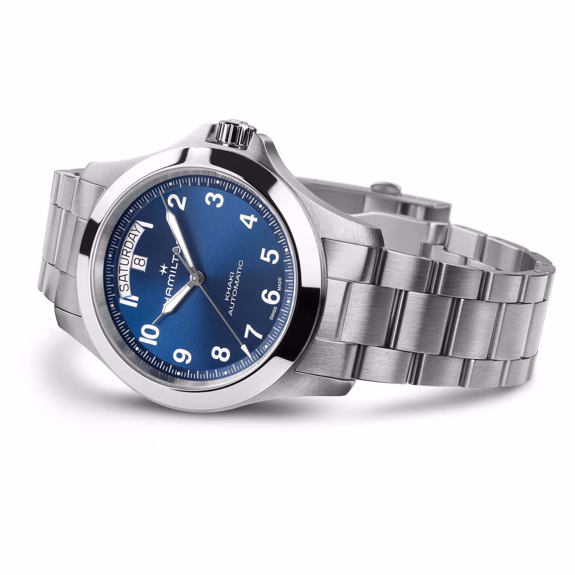 Hamilton Khaki Field King Day-Date 40 mm Blau, Edelstahl, Automatik Herrenuhr H64475140