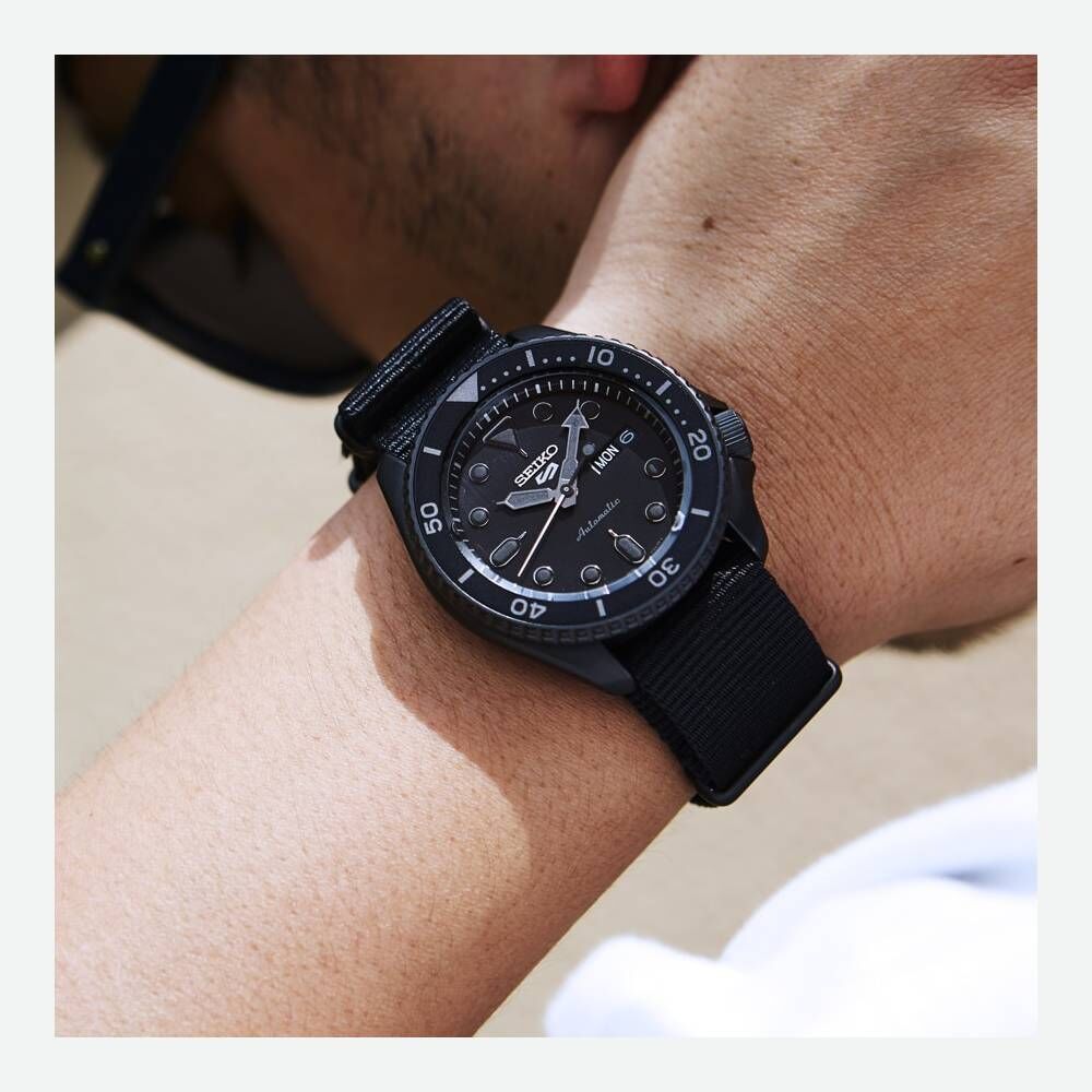 Uhr-Herren-Seiko5-Sport-Automatik-Nylon-Fantome Seiko 5 Sports Style Automatic Herrenuhr SRPD79K1