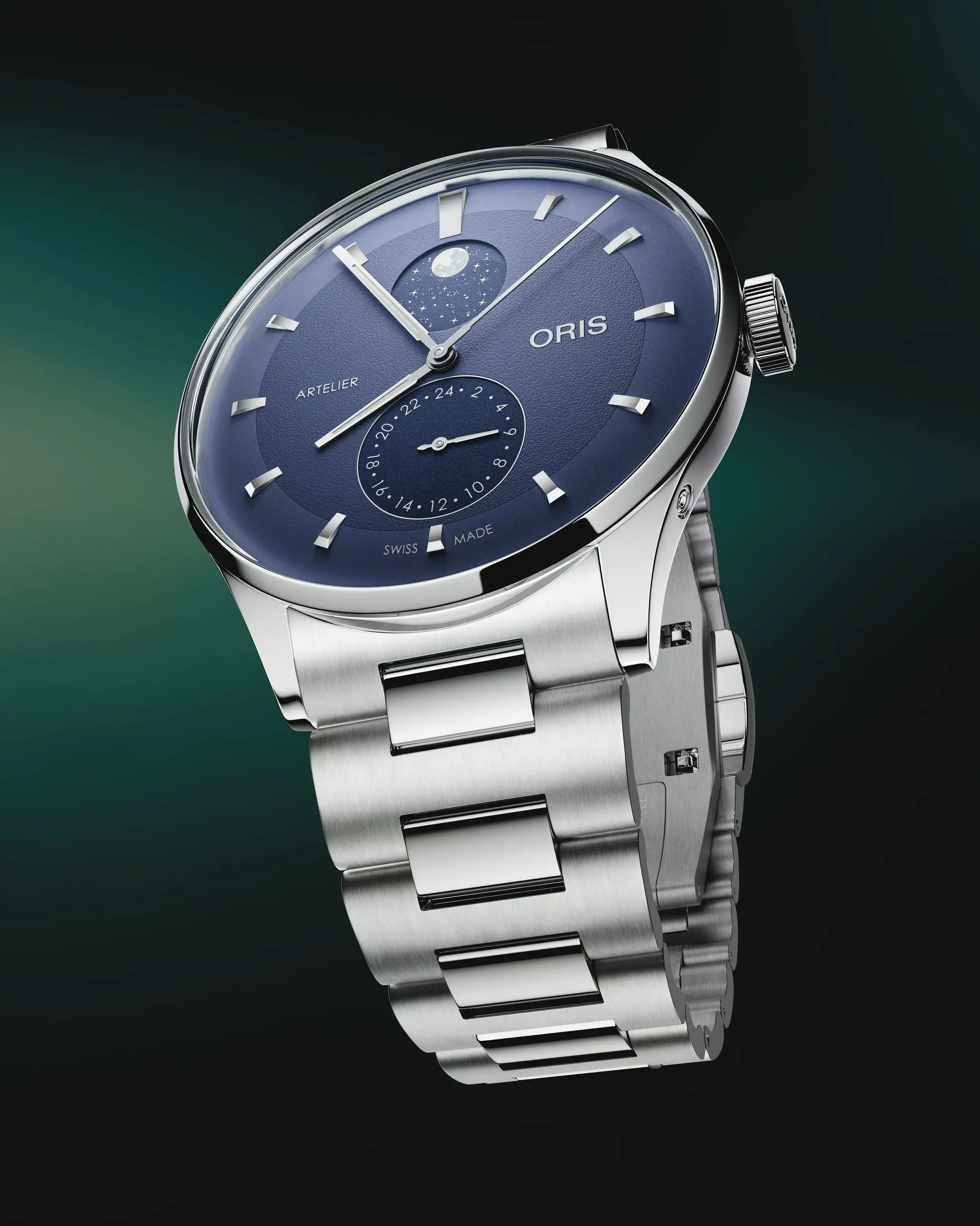 Oris Artelier Complication, 39.50 mm, stainless steel, blue men's watch 01 782 7811 4055-07 8 20 20
