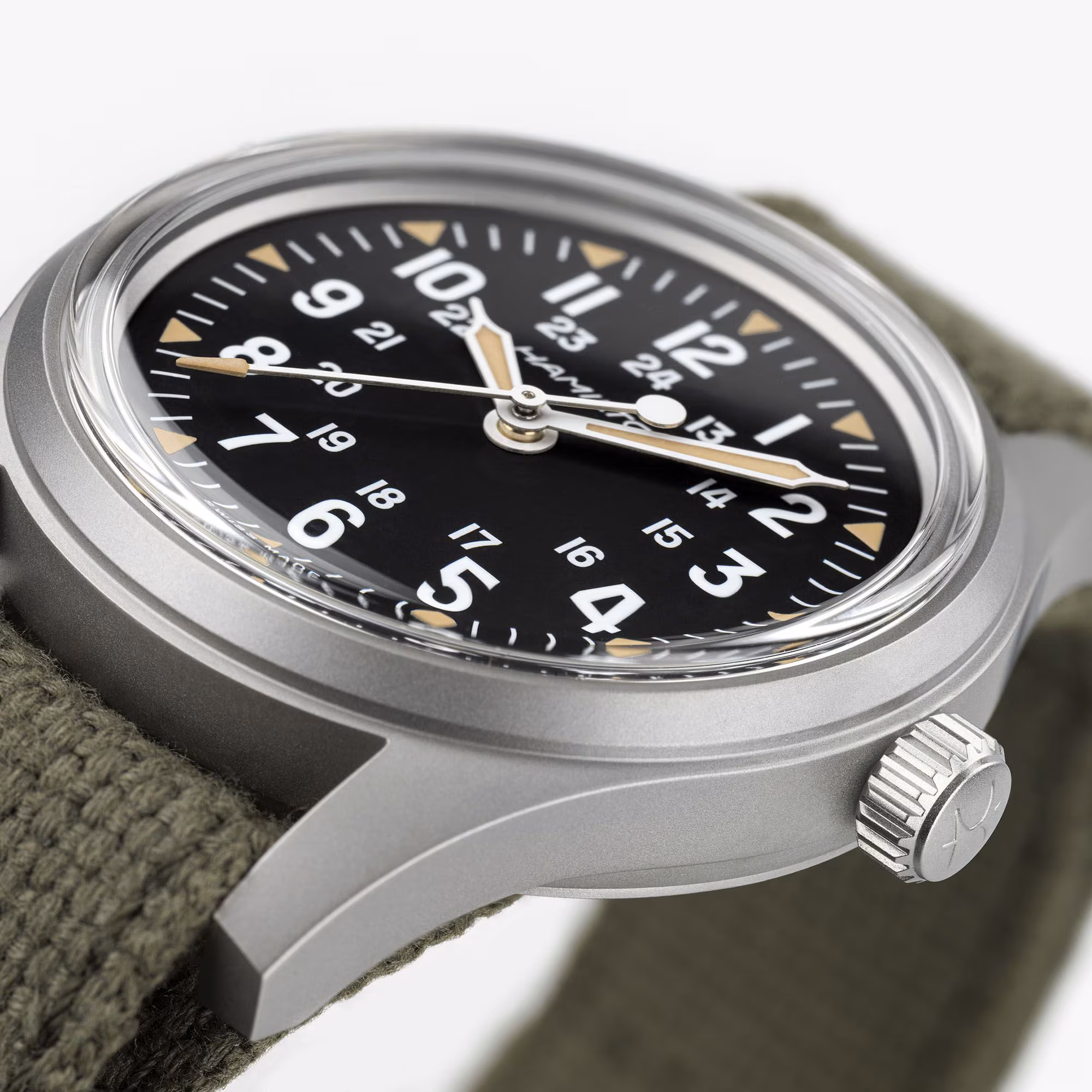 Hamilton Khaki Field Mechanical 36 mm, Handaufzug,  Textilband, 80 Stunden Gangreserve Herrenuhr H69399930