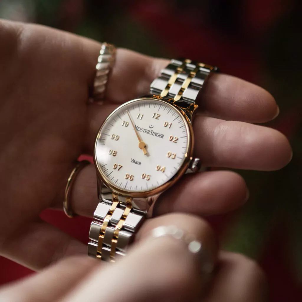 Meister Singer Yaara Automatic Watch, White with Gold Ladies Watch YA901G Meister Singer Yaara Automatic Watch, White with Gold Ladies Watch YA901G