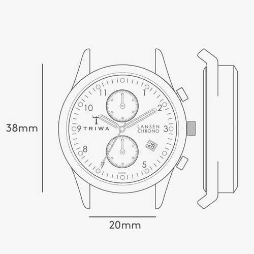 Triwa-Dimensions-Lansen-Chrono Triwa Unisexuhr Walter Lansen Chrono Black Classic TRLCST101CL010113