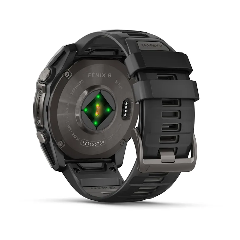 Garmin fēnix® 8 - 51 mm AMOLED Sapphire Schwarz/Carbongrau Titan DLC 010-02905-21