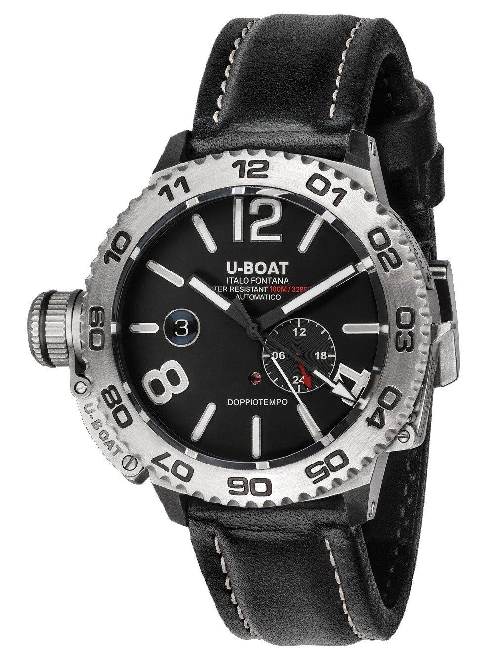 9099_front U-BOAT men's watch DOPPIOTEMPO AUTO SS 9099