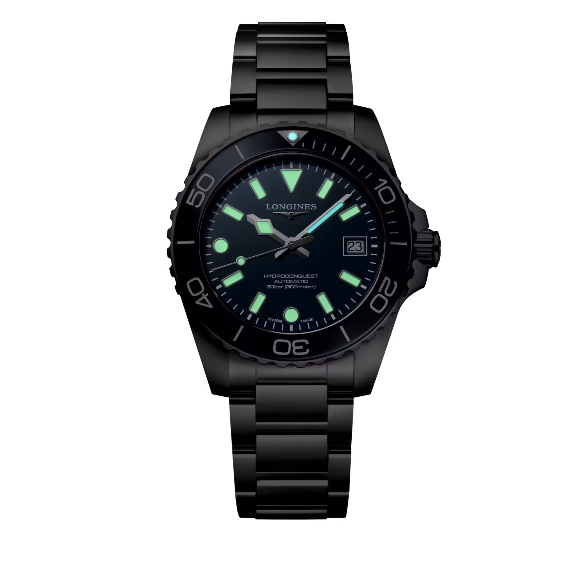 Longines Hydroconquest blau 39mm Automatik Herrenuhr L3.779.4.96.6