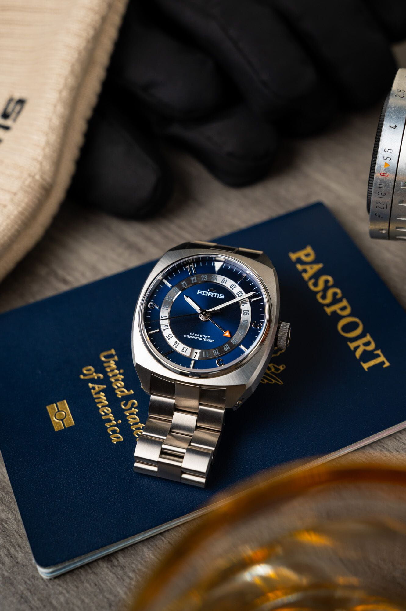 TgSLGYzw Fortis VAGABOND V-40  Blue Dusk Herrenuhr F6660002