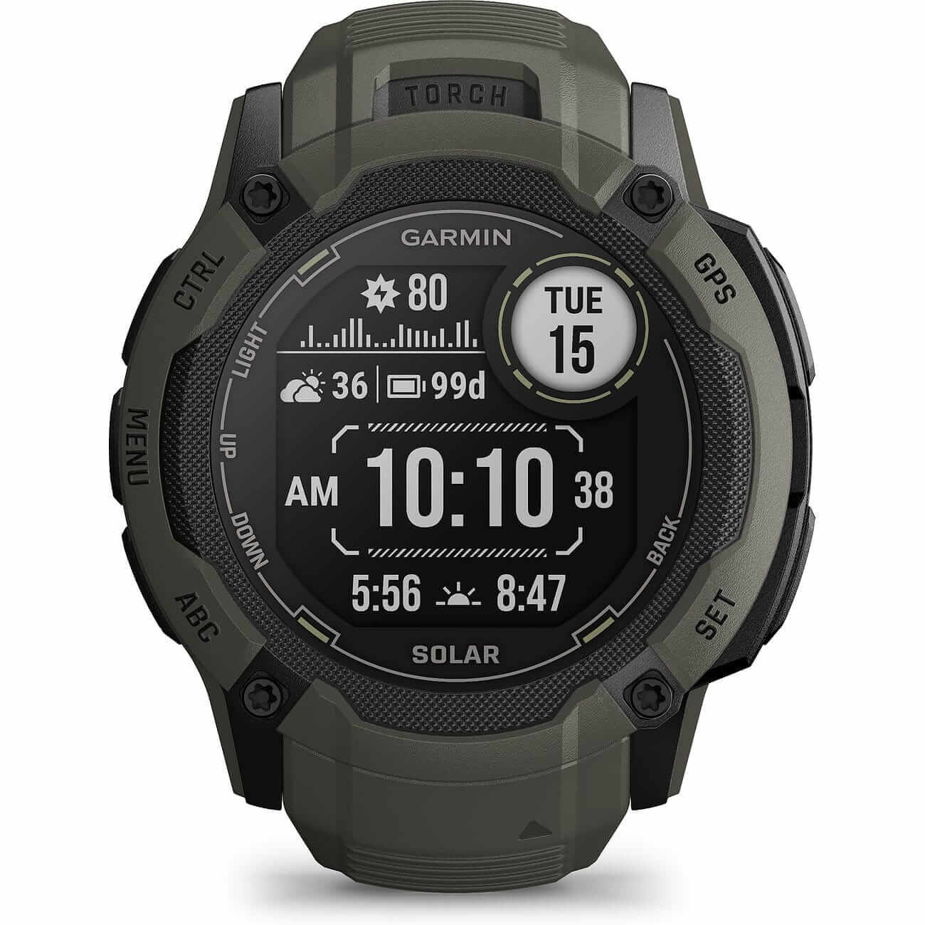 Garmin Instinct 2X Solar Moss Green Men's Watch 010-02805-05