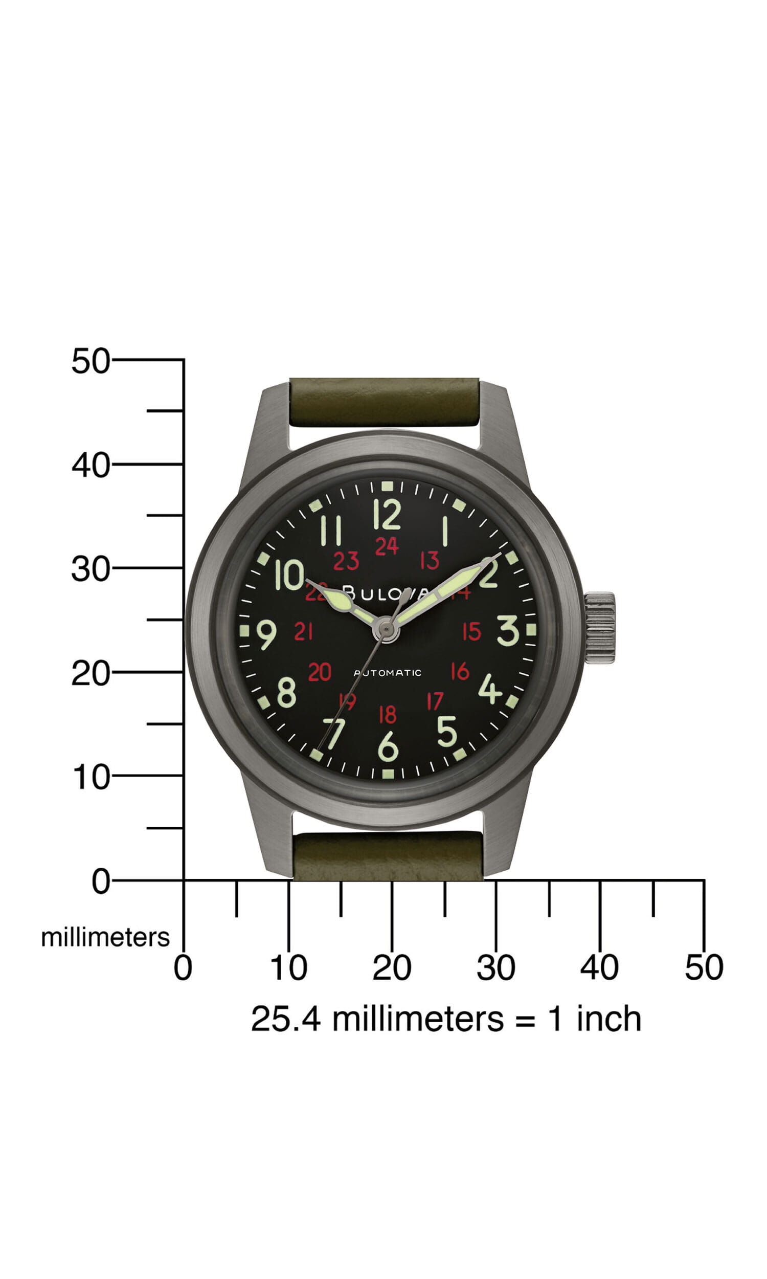 Bulova Military Automatik Herrenuhr 98A255