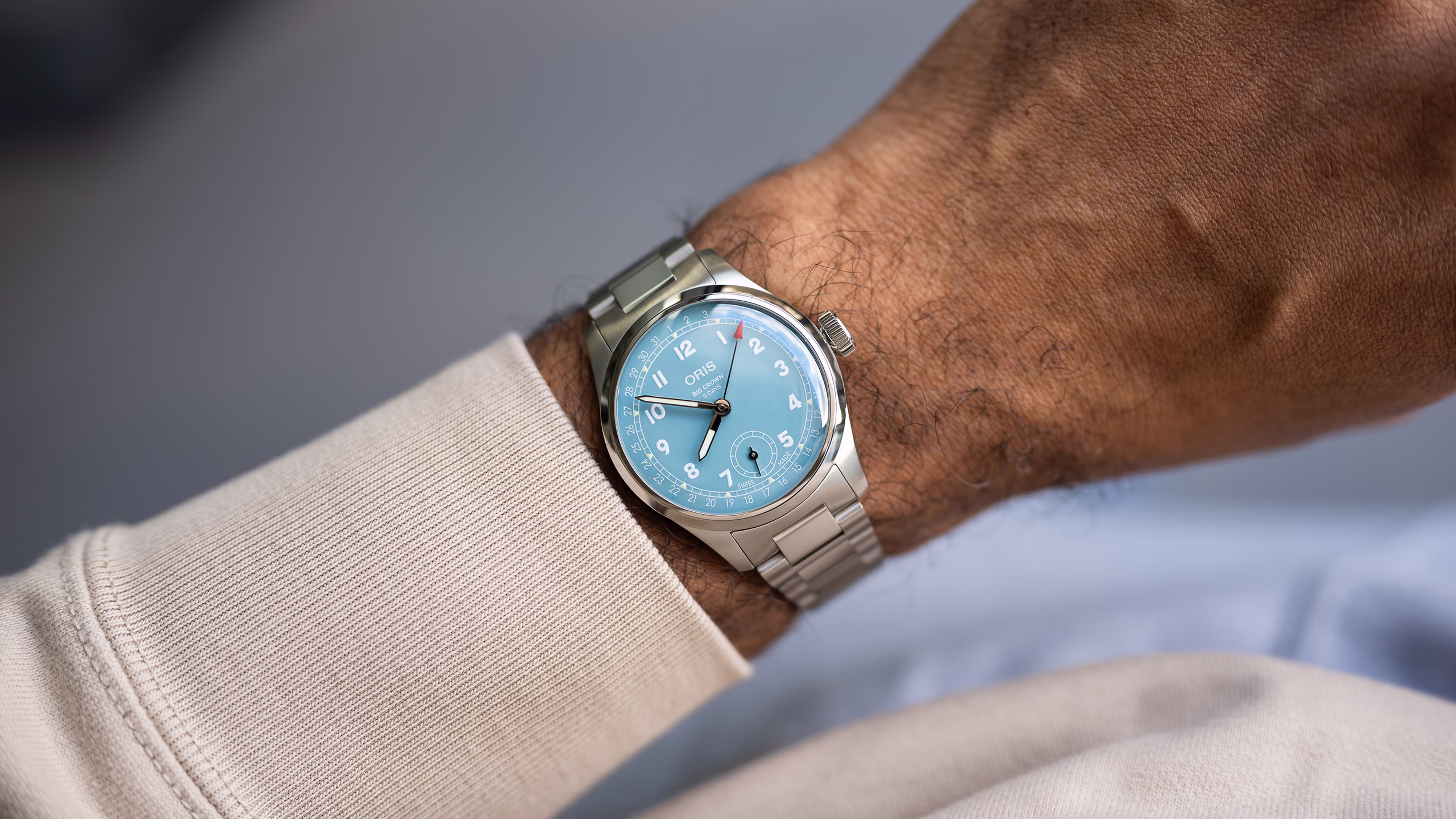 Oris Big Crown Pointer Date Calibre 473 38mm  Blau Herrenuhr 01 473 7786 4065-07 8 19 06