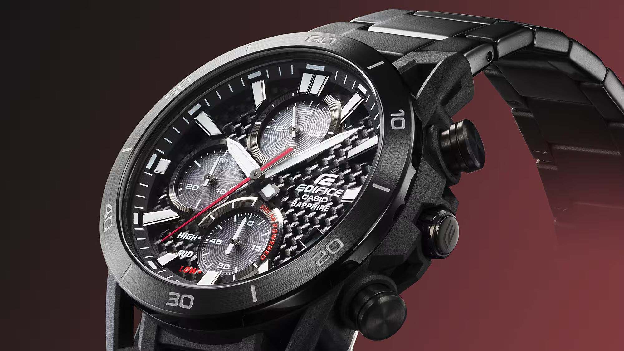 Casio EDIFICE SOSPENSIONE Carbon Solar Herrenuhr EFS-S640DC-1AVUEF