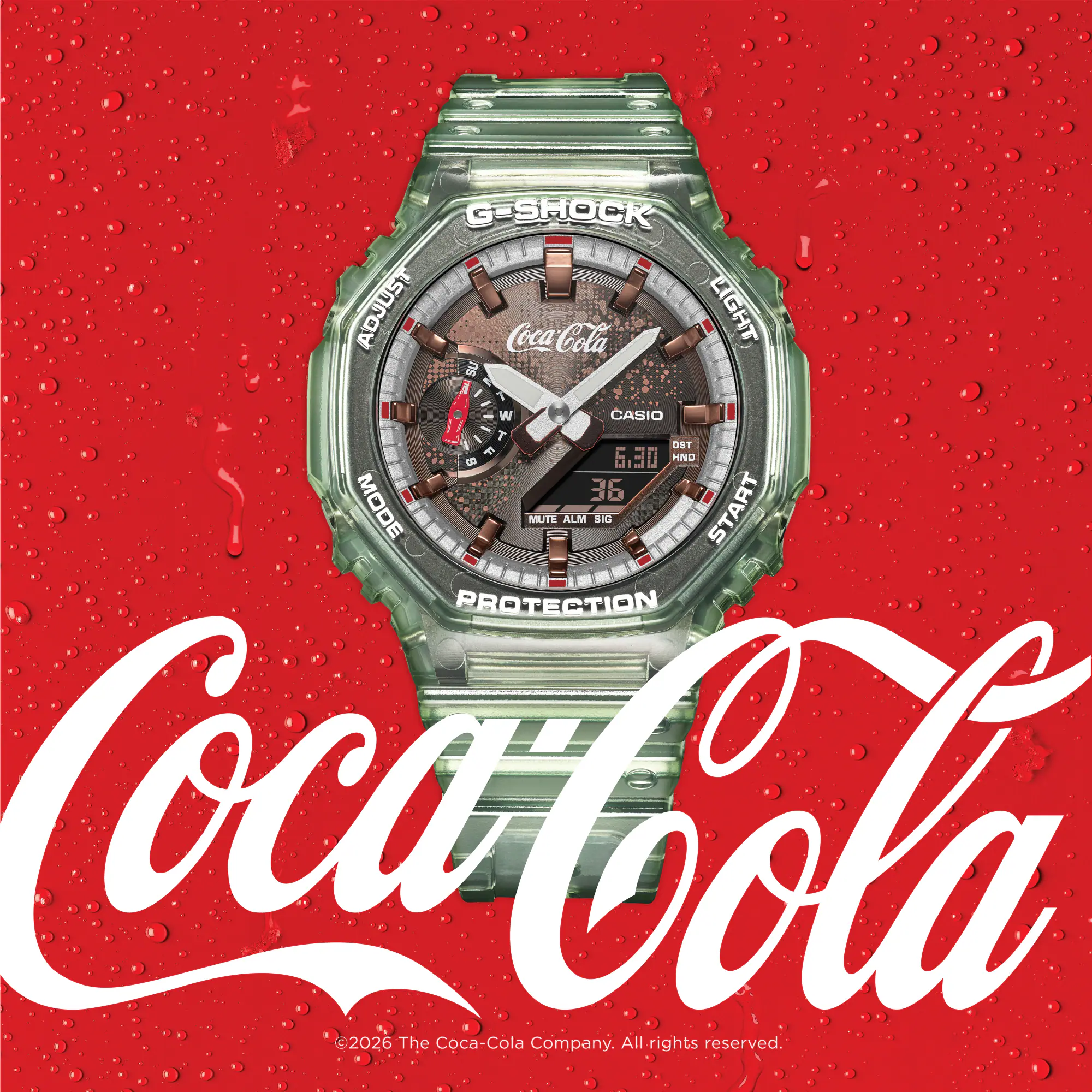Casio men's watch G-Shock Classic Coca-Cola GA-2100CC-3AER