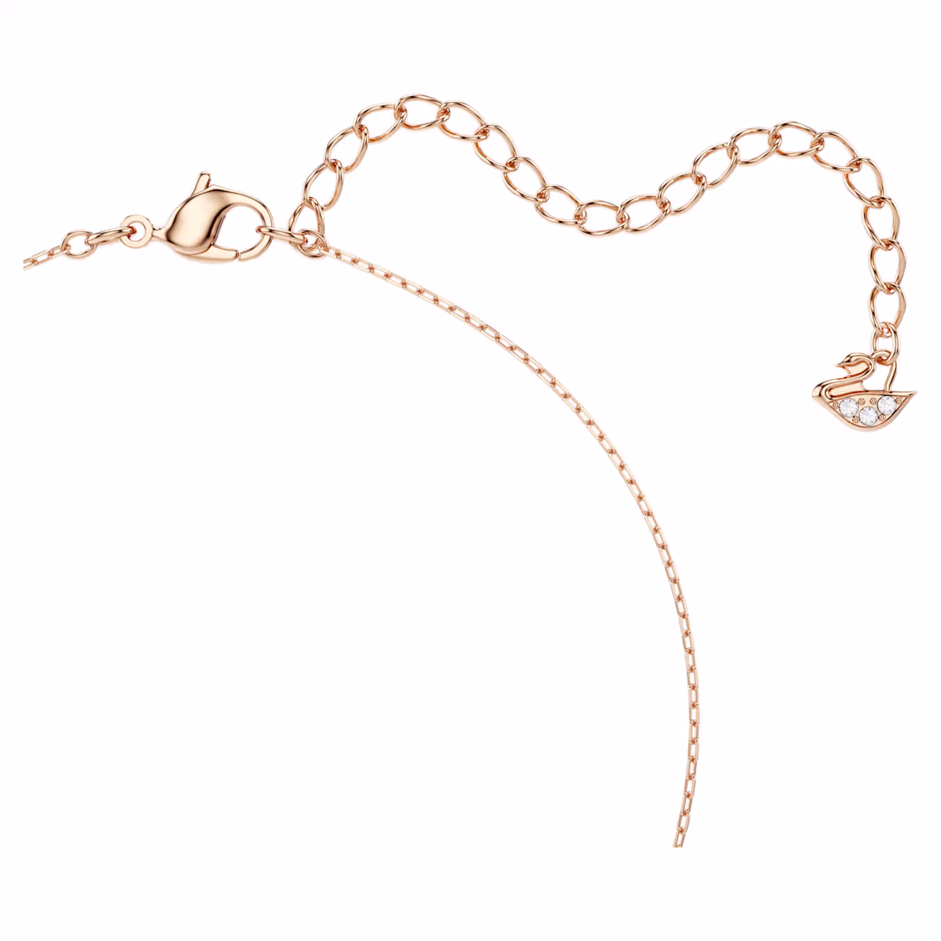 Swarovski  Hyperbola Halskette Unendlichzeichen und Herz, Weiß, Metallmix