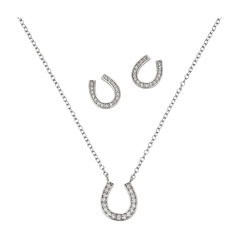 CEM 925er Silber Kette Set mit Hufeisen BGT906209