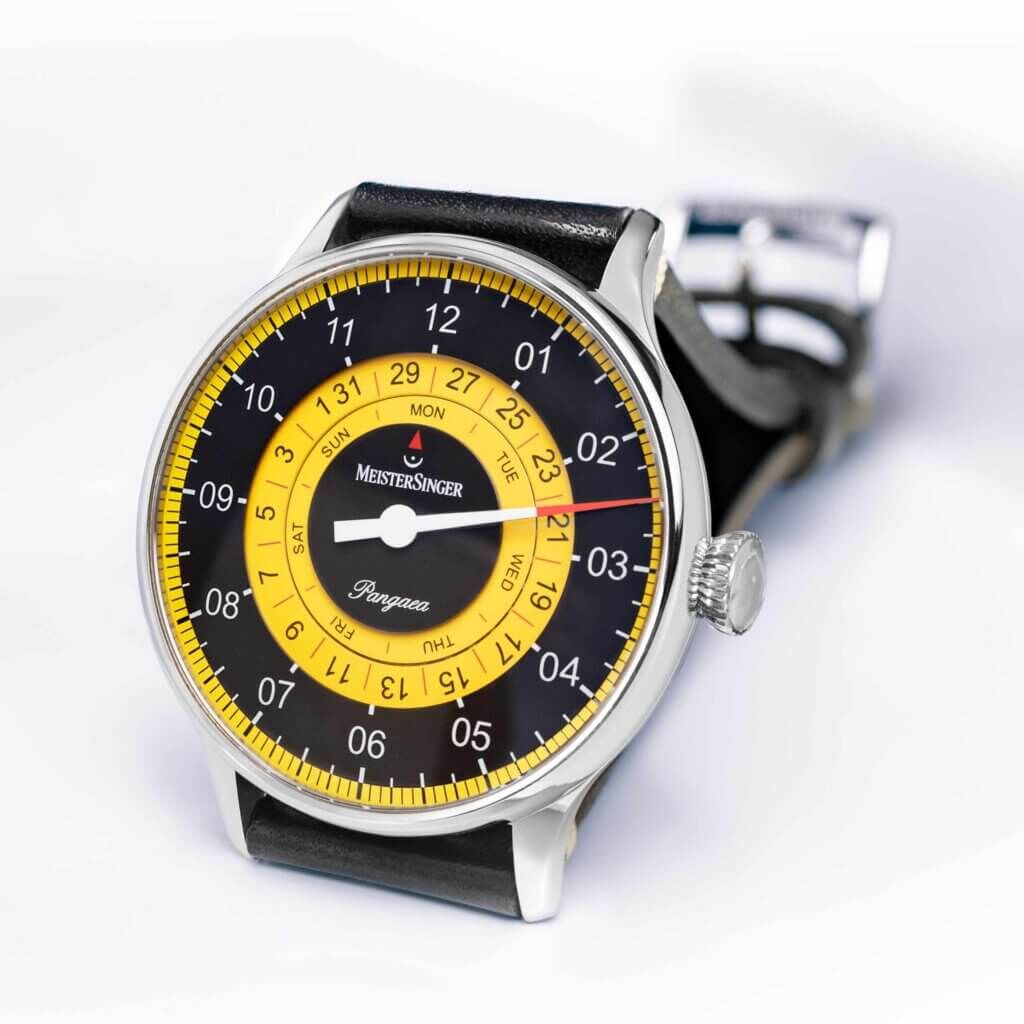 Pangaea-DayDate-Gelb-1024x1024 Meister Singer Pangea Day Date Automatic Men's Watch S-PDD9Z25