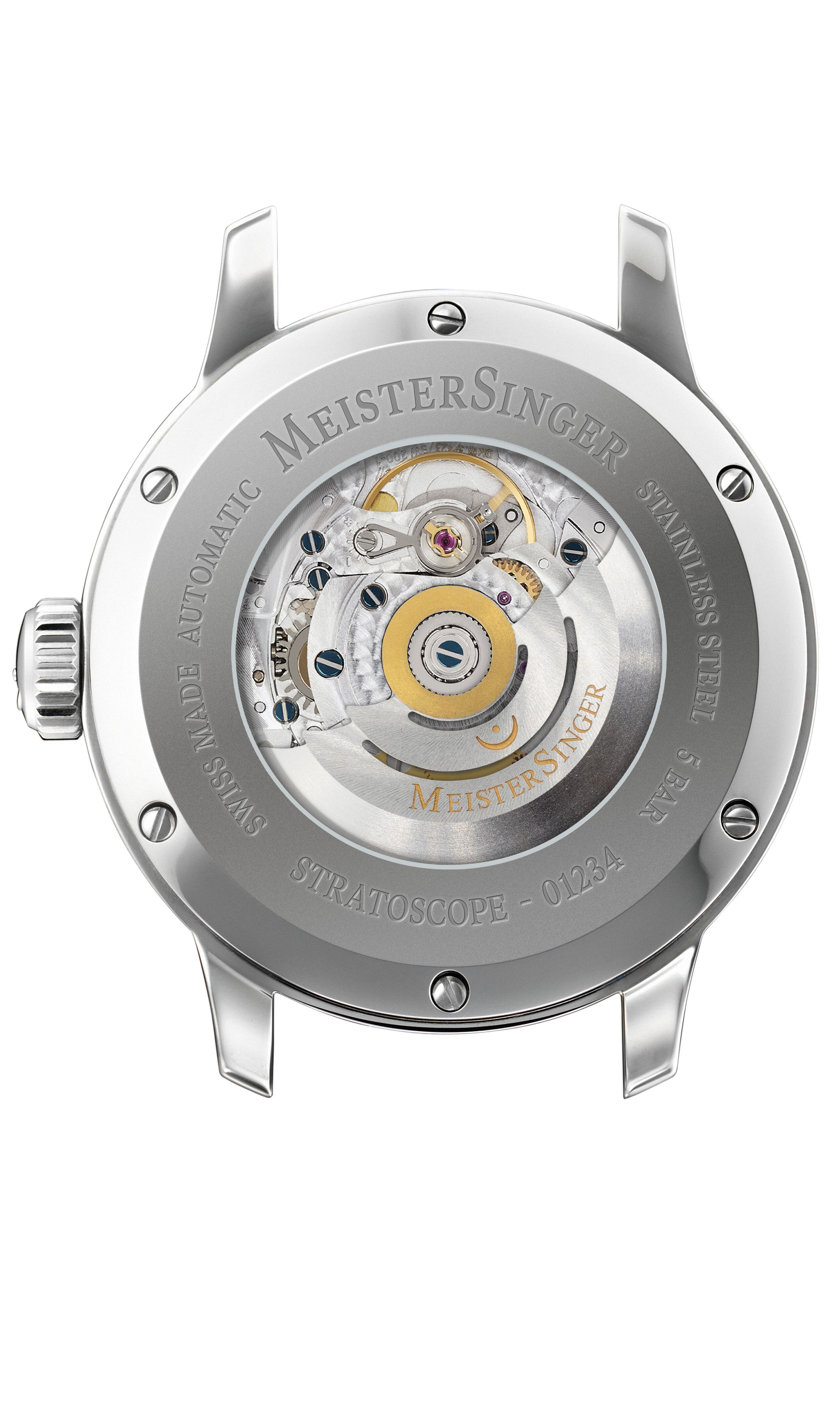 ST982G_Caseback_Print Meister Singer Stratoscope, Automatik Herrenuhr ST982G