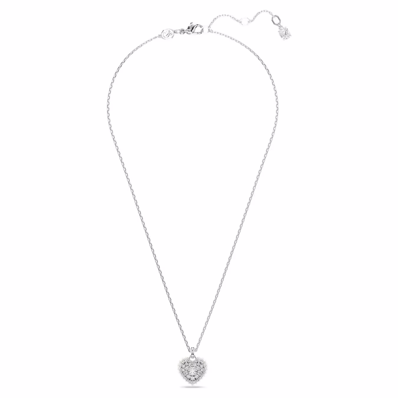 Swarovski  Idyllia Anhänger Herz, Weiß, Rhodiniert