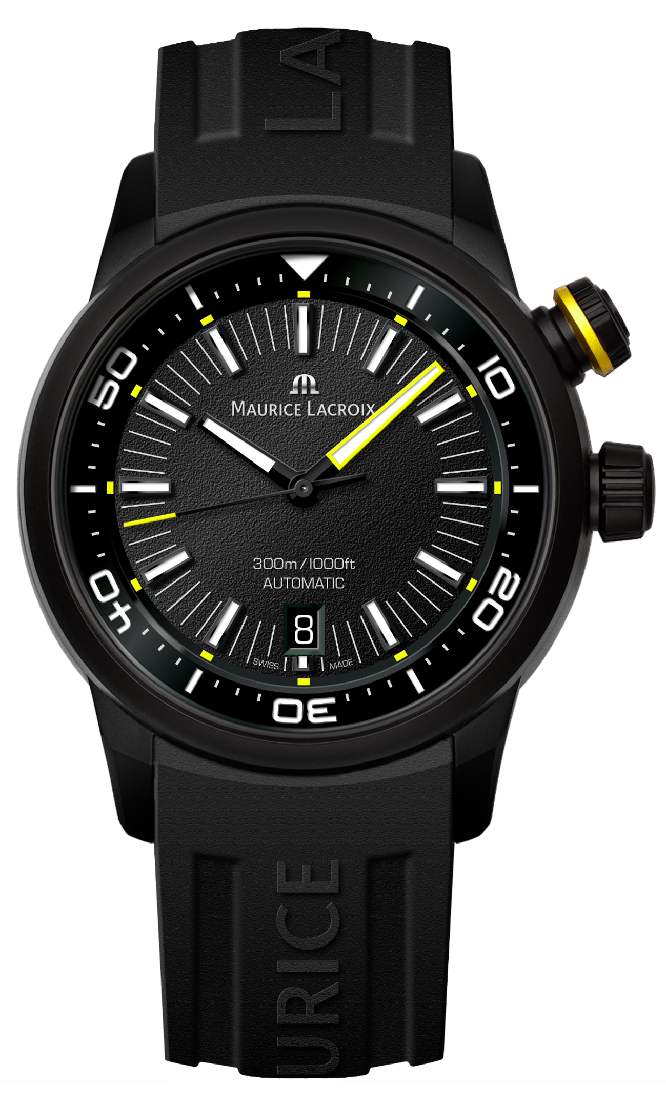 Maurice Lacroix Pontos Diver Men's Watch PT6248-DLB00-330-2 Maurice Lacroix Pontos Diver Men's Watch PT6248-DLB00-330-2