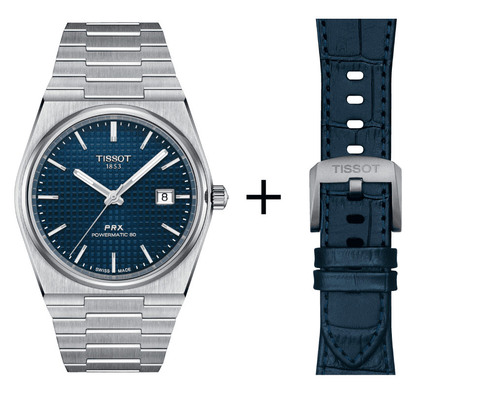 Neues-ProjektouPSTzeDfKIwi Tissot PRX men's watch T137.407.11.041.00 set with blue leather strap