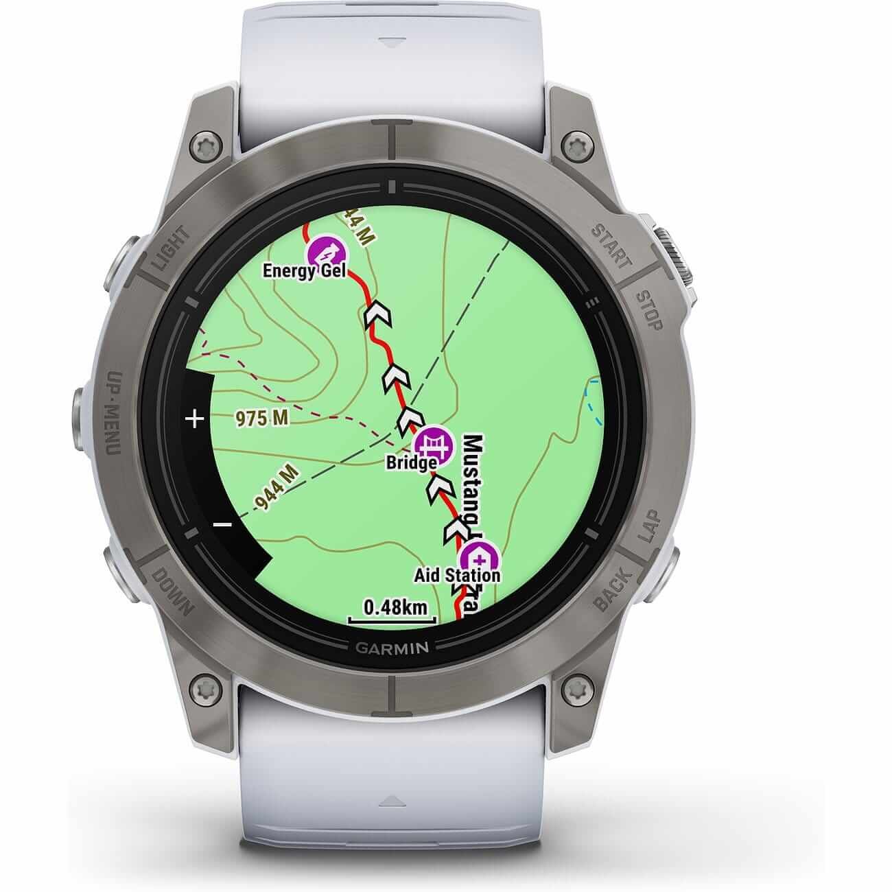 Garmin Epix™ Pro Gen 2 Sapphire 51mm Steinweiss/Titanium Titan mit Silikonarmband 010-02804-11