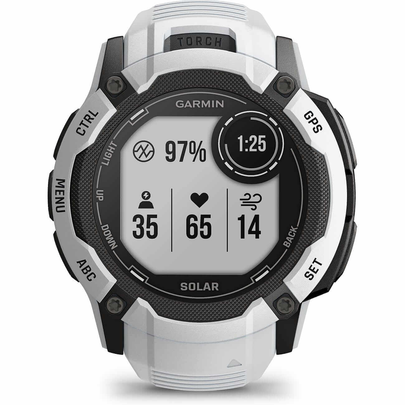 Garmin Instinct 2X Solar Stone White Men's Watch 010-02805-04