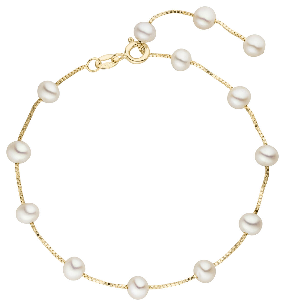 R18 Adriana Silberarmband verg. mit mehreren Süßwasserperlen R18