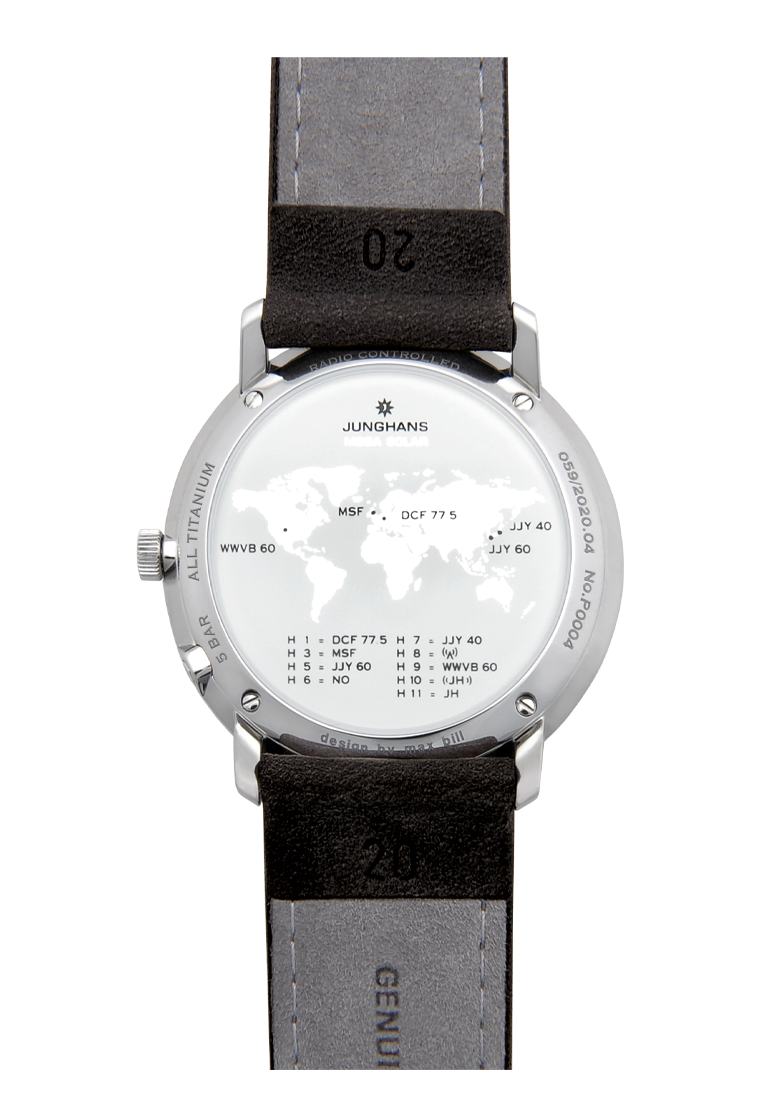 Junghans max bill MEGA solar sapphire glass men s watch 059 2020.02