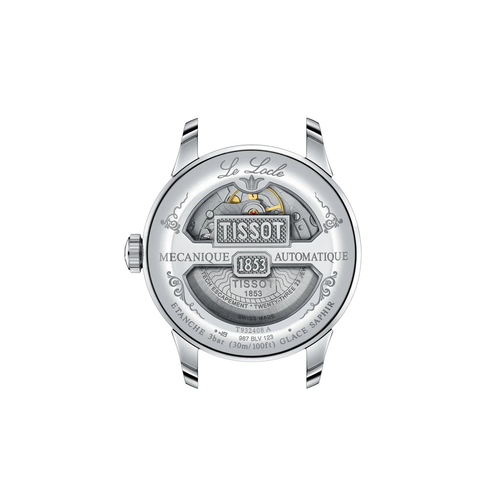 Tissot LE LOCLE Gold Bezel 39.3mm, Chronometer, Automatic 80 Hour Power Reserve Men's Watch T932.408.41.033.00