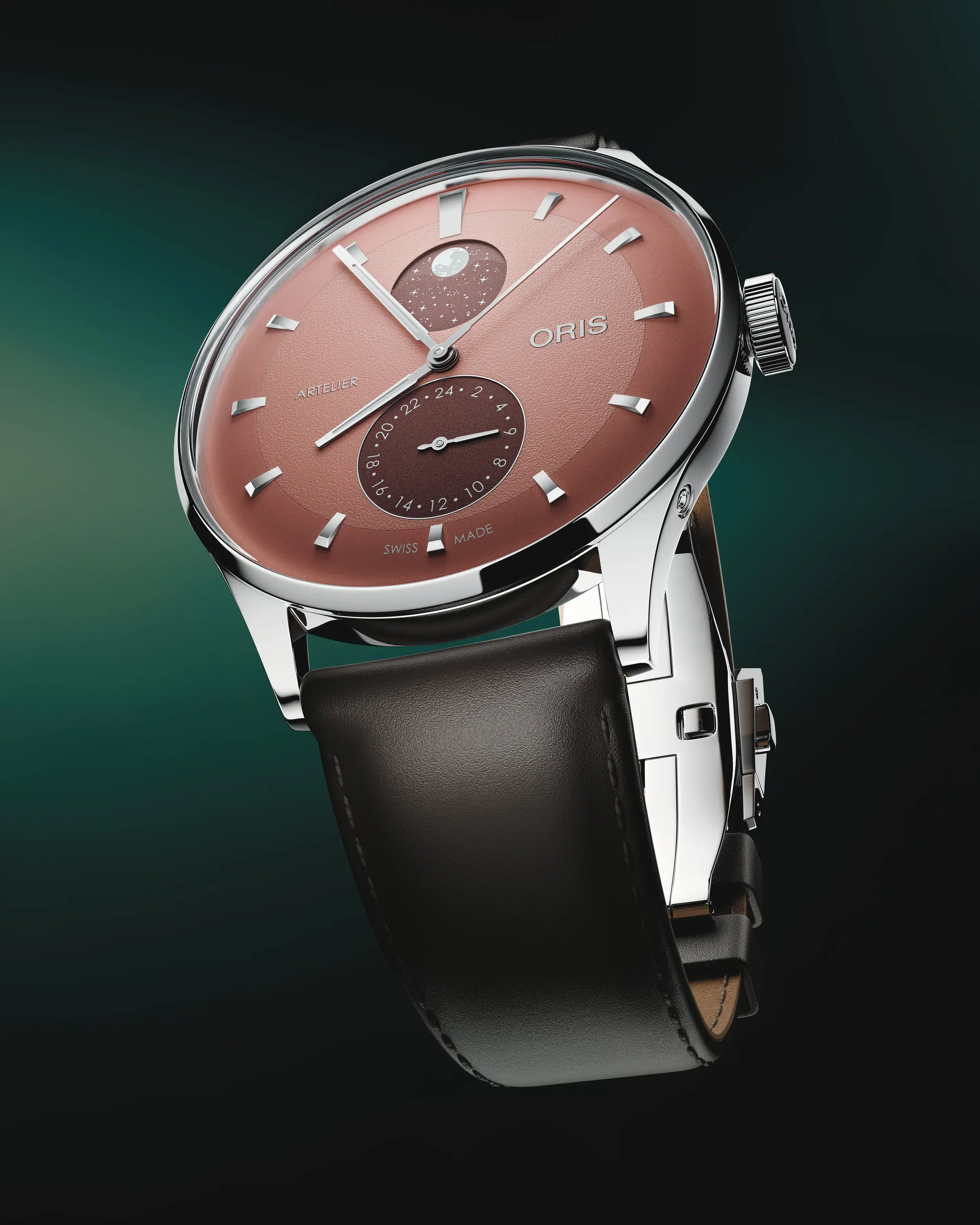 Oris Artelier Complication, 39.50 mm, leather strap, brown men's watch 01 782 7811 4056-07 6 ​​20 17FC