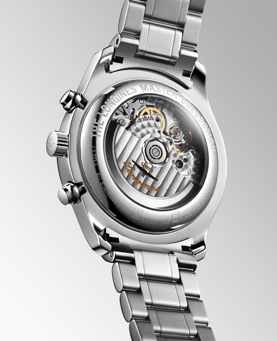 Longines Master Collection Chrono Mondphase Edelstahlband Herrenuhr L2.773.4.78.6