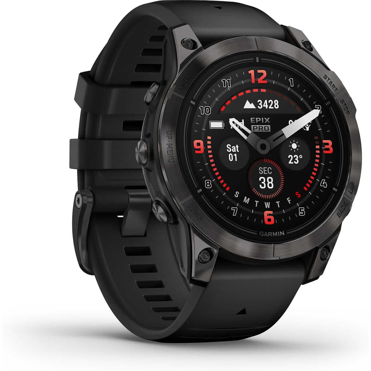 Garmin Epix™ Pro Gen 2 Sapphire 47mm Black/Carbon Gray Titanium with Silicone Strap 010-02803-11