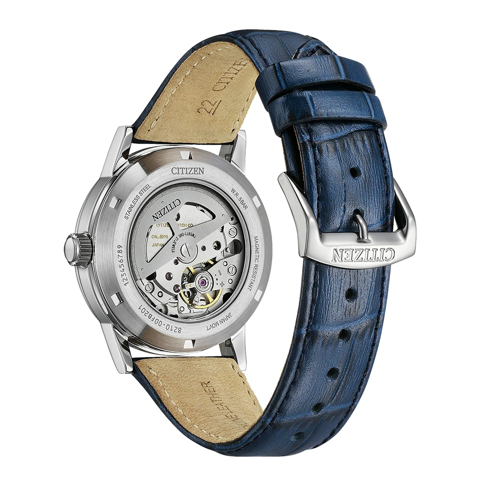 Citizen Automatik Dress Watch Leder blau, 40mm Herrenuhr NJ0210-13L